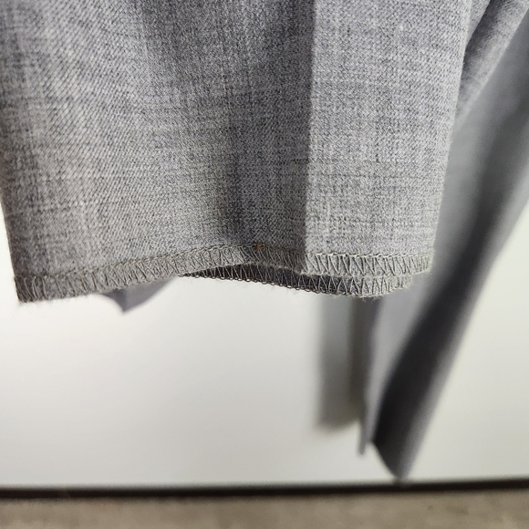 Mantoni 100% Italian Super Fine Wool No Pleat Dress Pants In Gray Size 38R #0413 - Picture 7 of 14